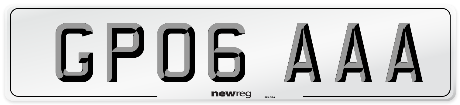 GP06 AAA Number Plate from New Reg